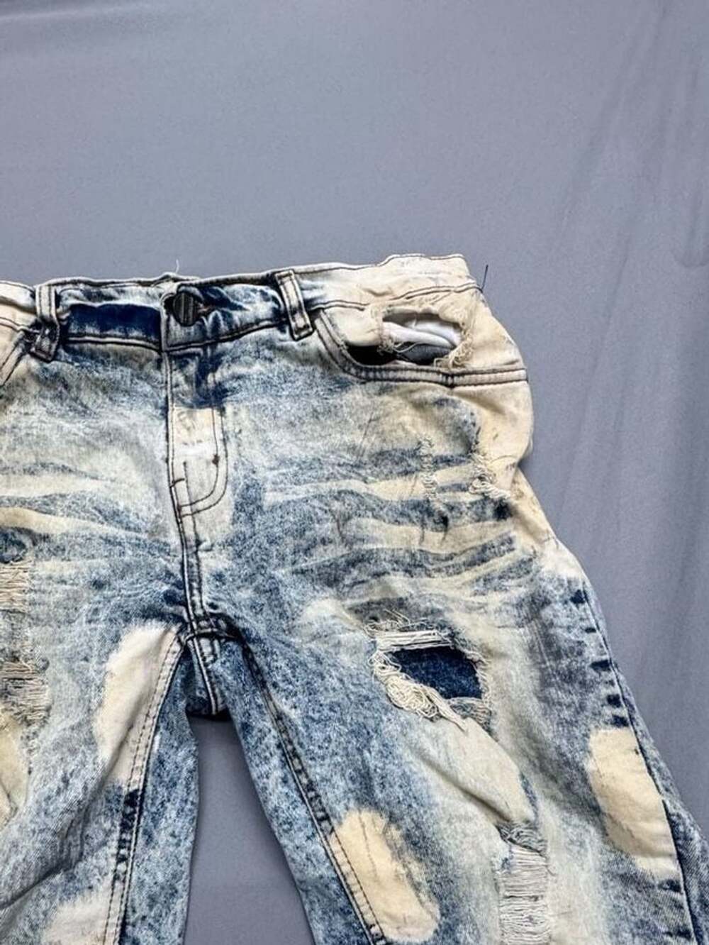 FWRD Denim Shorts Size 34 Acid Wash Distressed Jorts